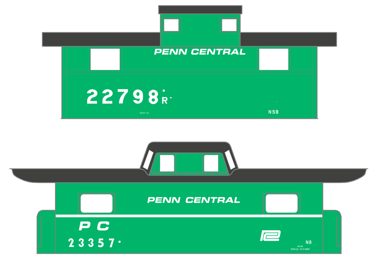 Penn Central PC Caboose White