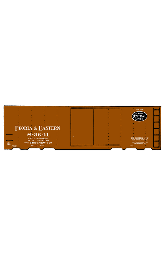 Peoria and Eastern 40 Ft Boxcar White New York Central