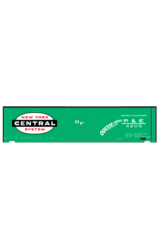Peoria and Eastern 50 Ft Boxcar White