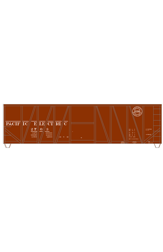Pacific Electric 40 Ft Outside Braced Boxcar White