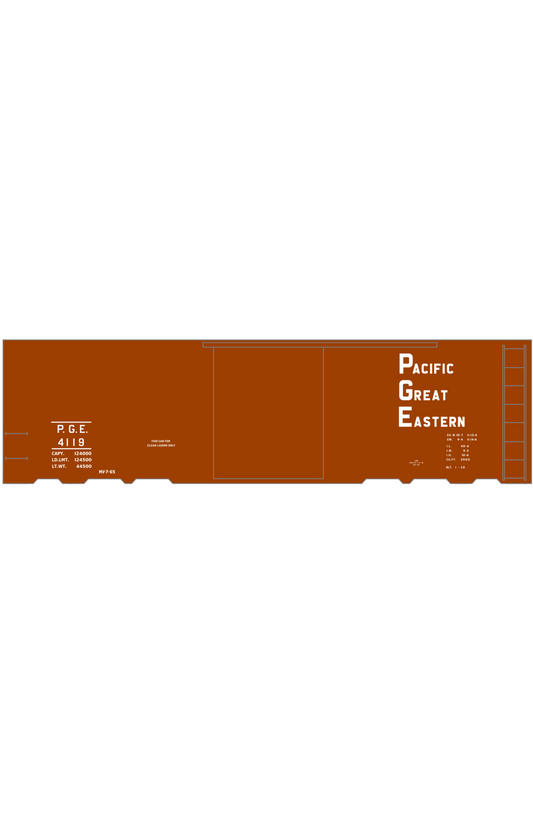 Pacific Great Eastern 40 Ft Boxcar White CP Style Lettering