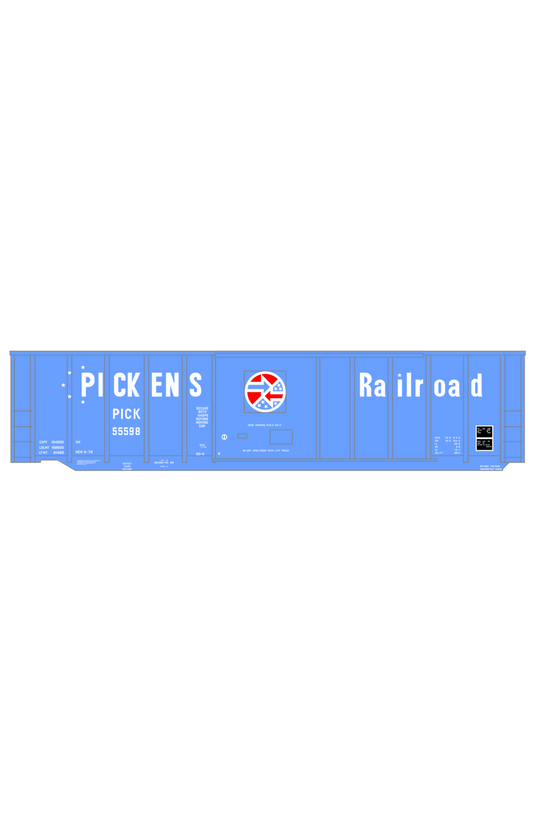 Pickens Railroad 50 Ft Ribbed Boxcar White