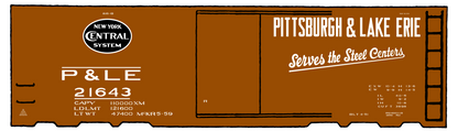 Pittsburgh and Lake Erie 40 Ft Boxcar Serves the Steel Centers P&LE