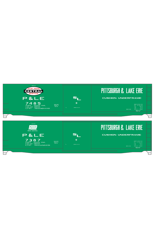 Pittsburgh and Lake Erie 50 Ft Boxcar White Cigar Band/PC
