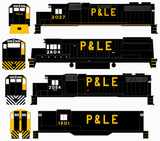 Pittsburgh and Lake Erie Diesel Locomotive Yellow and White  - Decal