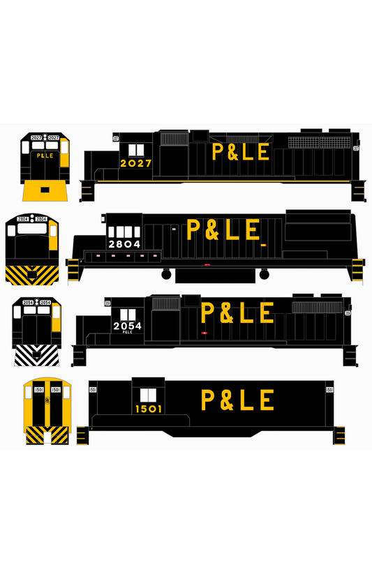 Pittsburgh and Lake Erie Diesel Locomotive Yellow and White
