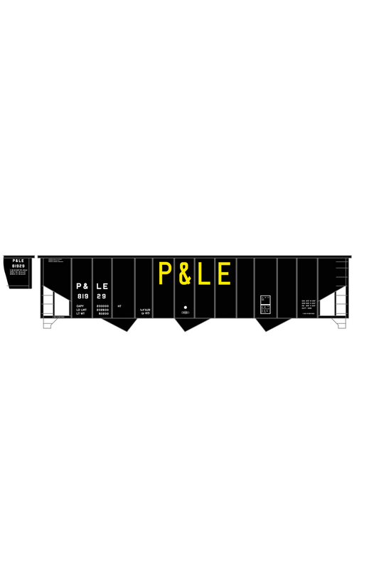 Pittsburgh & Lake Erie Three Bay Hopper Big Yellow P&LE