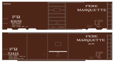 Pere Marquette 40 Ft Steel Boxcar White  - Decal