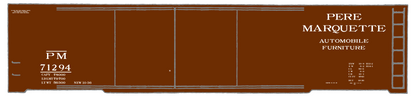 Pere Marquette 50 Ft Double Door Boxcar White