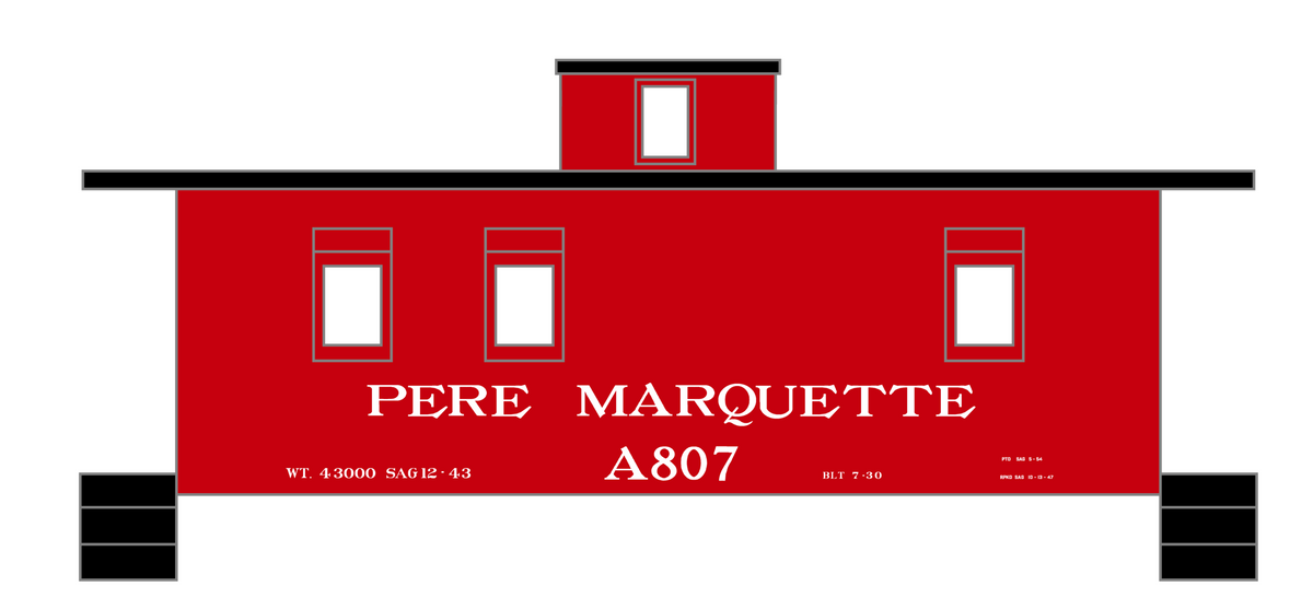 Pere Marquette Caboose White