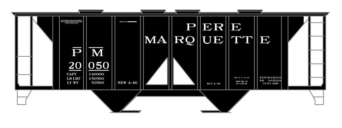 Pere Marquette Covered Hopper White