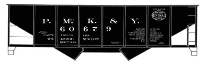 PMcK&Y Twin Hopper Car White New York Central
