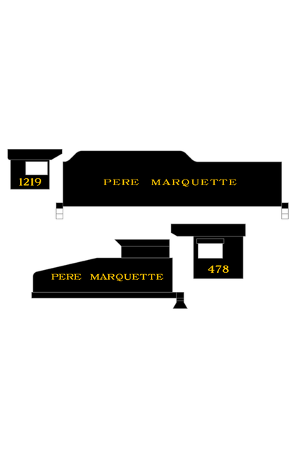 Pere Marquette Steam Locomotive Dulux Gold