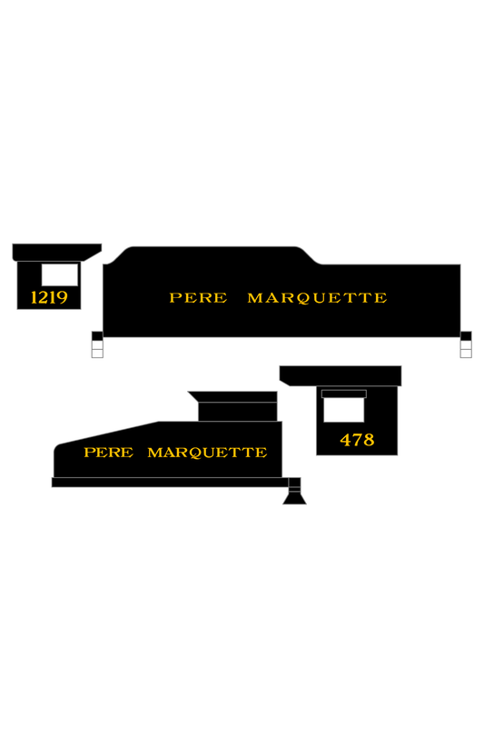 Pere Marquette Steam Locomotive Dulux Gold