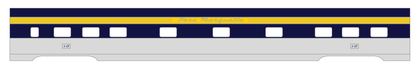 Pere Marquette Streamlined Passenger Car Silver and Blue