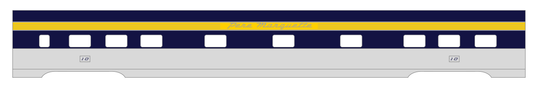 Pere Marquette Streamlined Passenger Car Silver and Blue