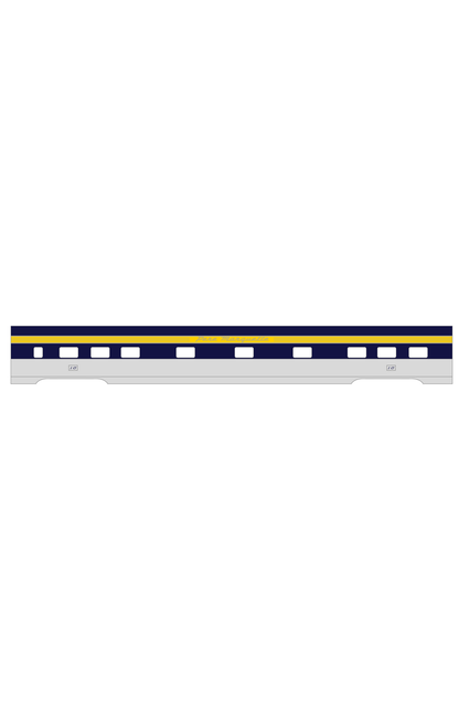 Pere Marquette Streamlined Passenger Car Silver and Blue