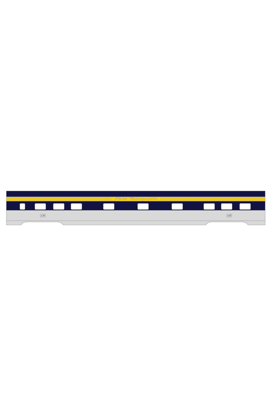 Pere Marquette Streamlined Passenger Car Silver and Blue