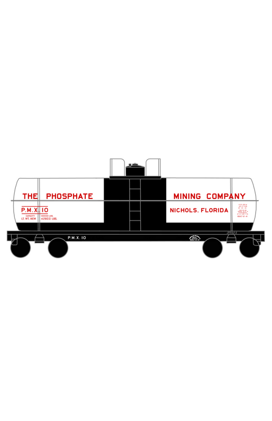 The Phosphate Mining Company Tank Car Red and White Nichols, Florida