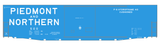 Piedmont & Northern 50 Ft PS1 Boxcar White  - Decal