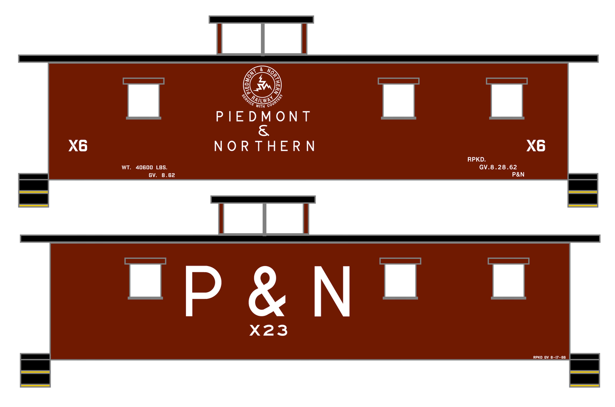 Piedmont and Northern Caboose White