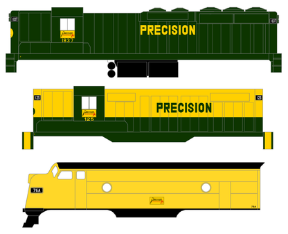 Precision National Corp Diesel Locomotive Yellow and Green