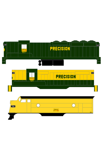 Precision National Corp Diesel Locomotive Yellow and Green