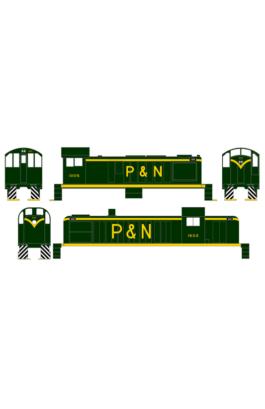 Piedmont and Northern ALCO Hood Diesel Or Switcher Yellow Big P&N