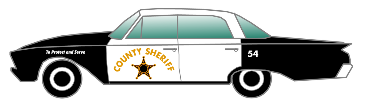 Police Car Markings  Gold, Silver Black and White