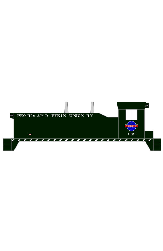 Peoria and Pekin Union Diesel Locomotive White