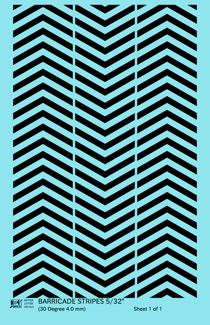 30 Degree Diagonal Barricade Stripes