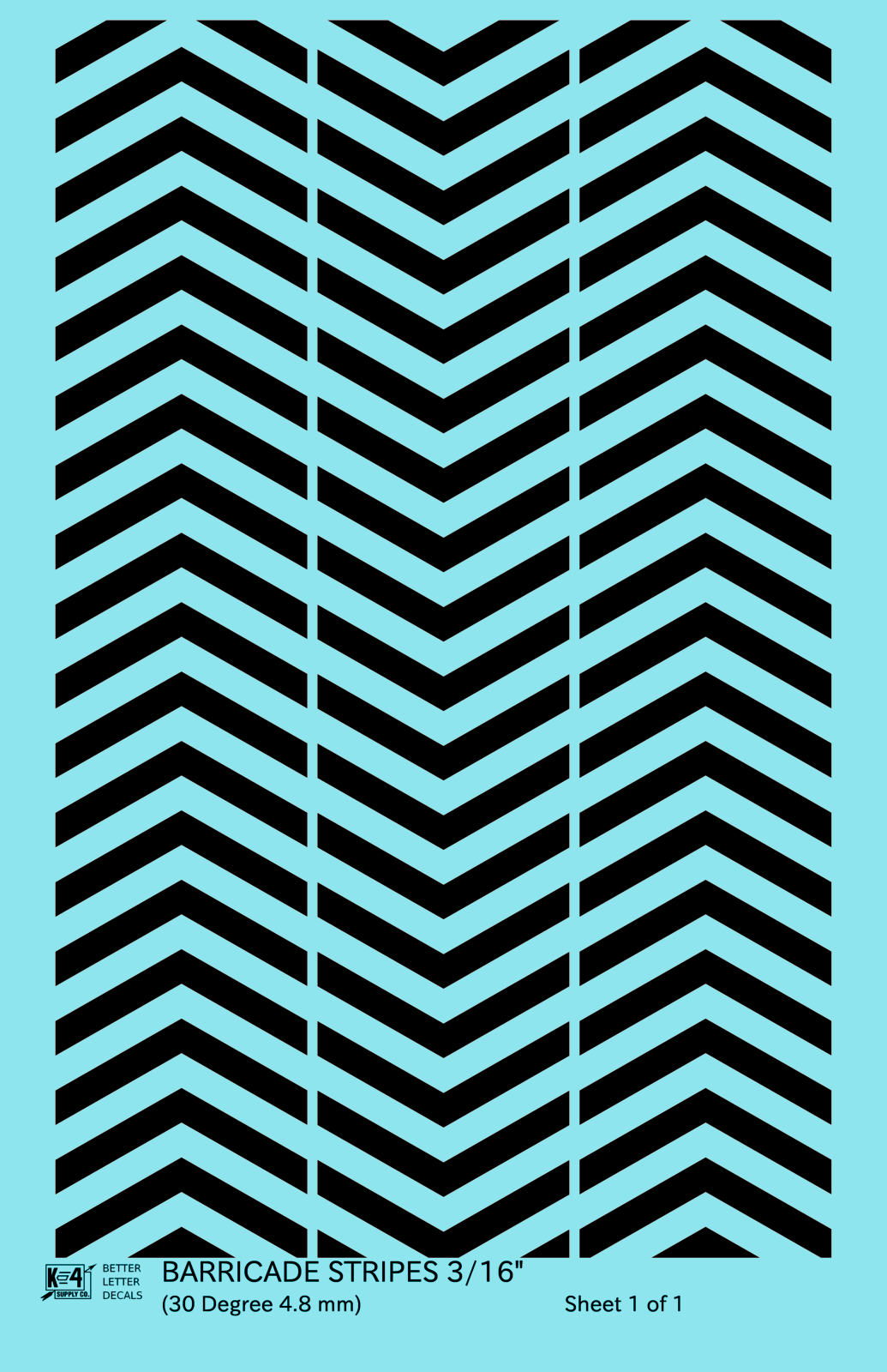 30 Degree Diagonal Barricade Stripes