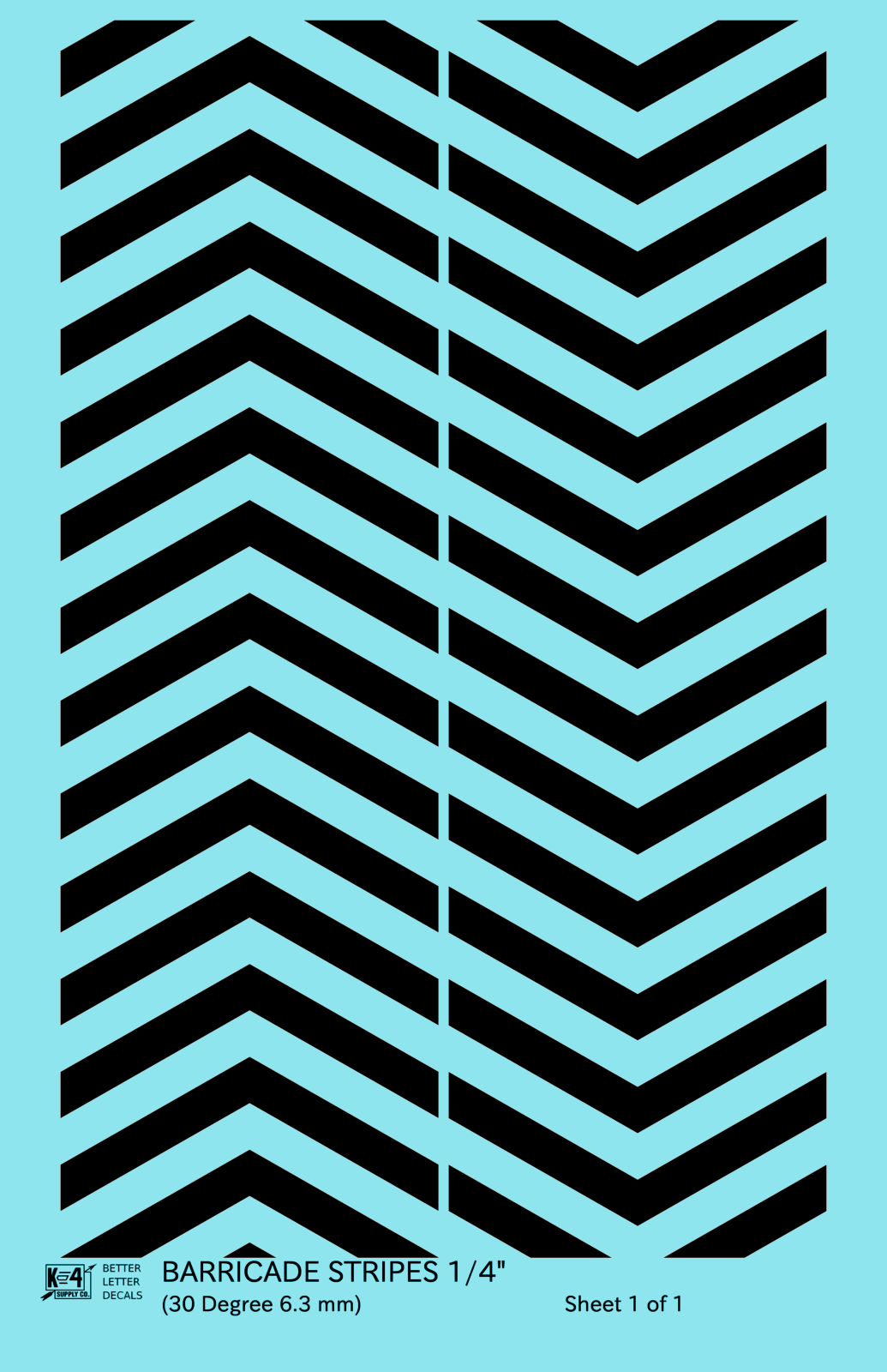 30 Degree Diagonal Barricade Stripes