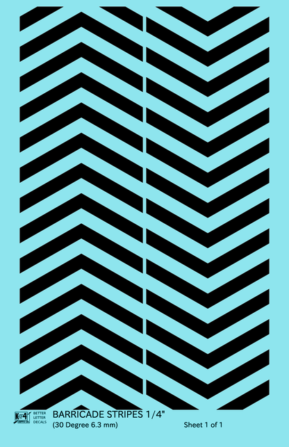 30 Degree Diagonal Barricade Stripes