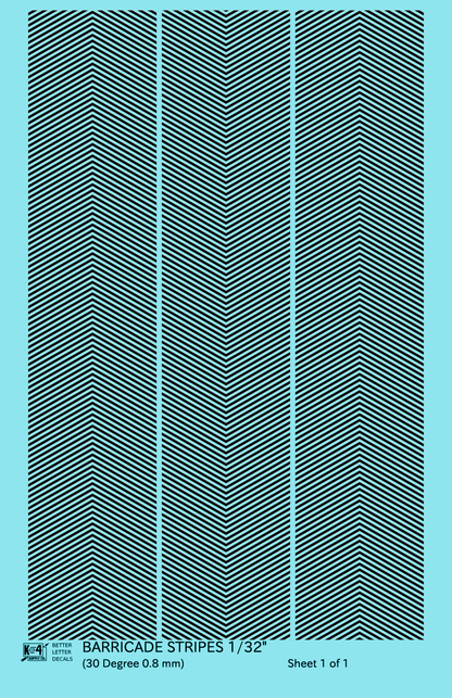30 Degree Diagonal Barricade Stripes