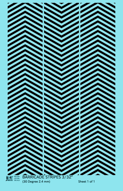 30 Degree Diagonal Barricade Stripes