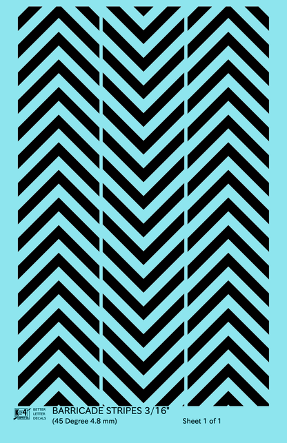 45 Degree Diagonal Barricade Stripes