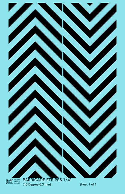 45 Degree Diagonal Barricade Stripes
