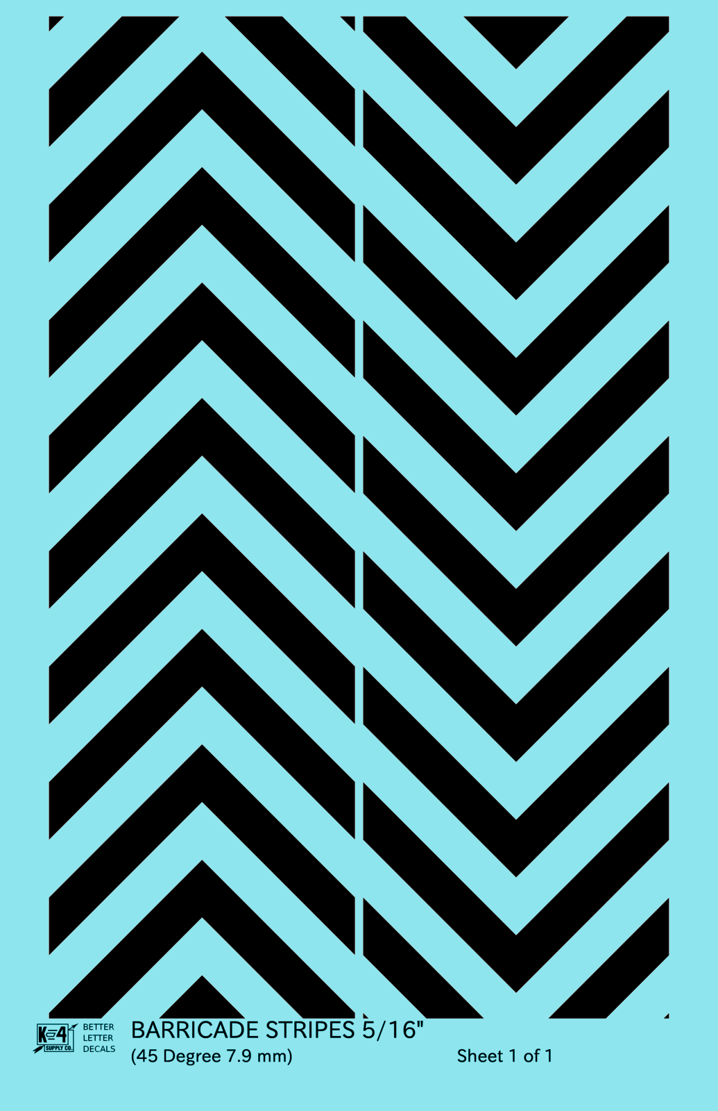 45 Degree Diagonal Barricade Stripes