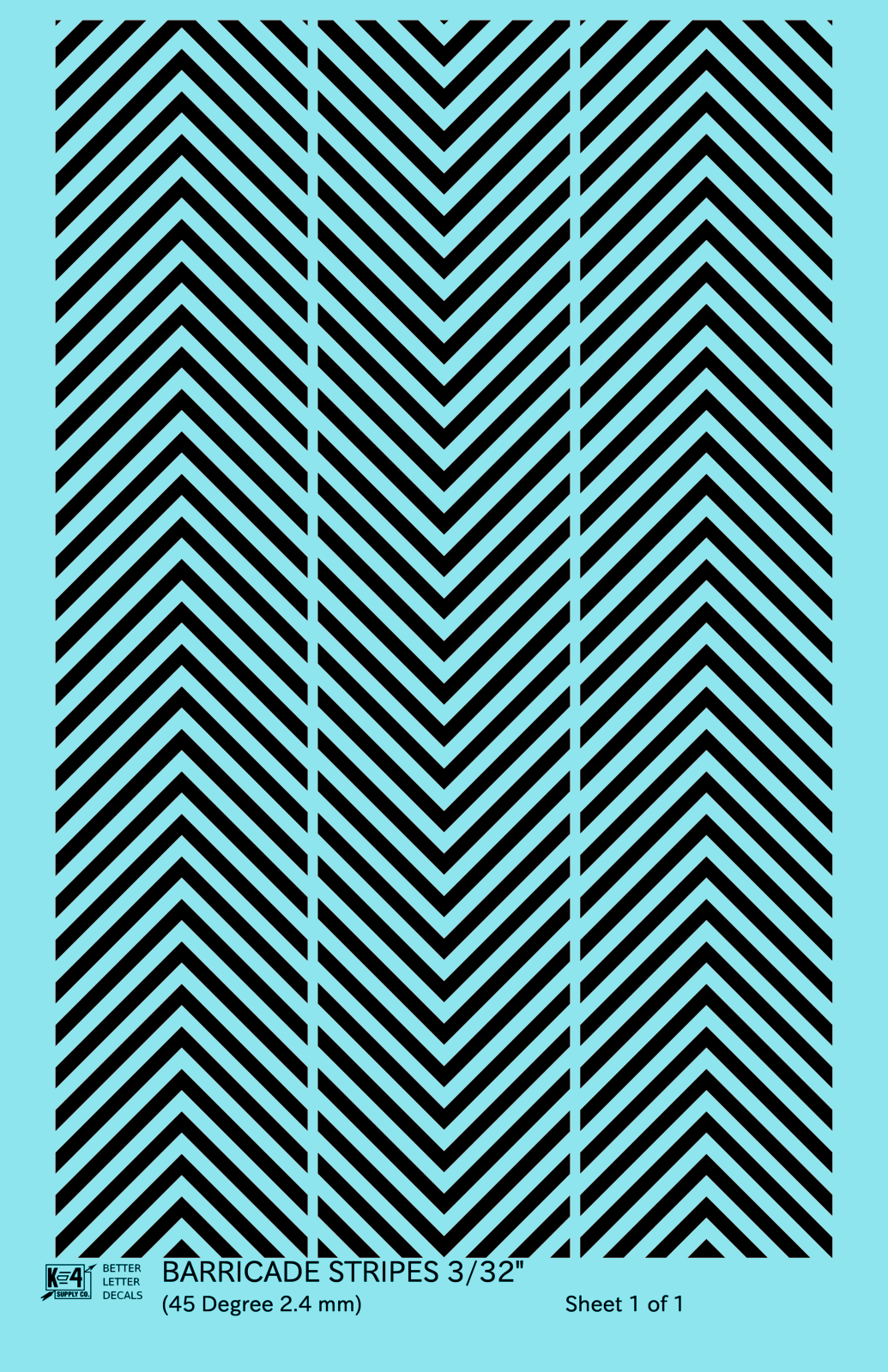 45 Degree Diagonal Barricade Stripes