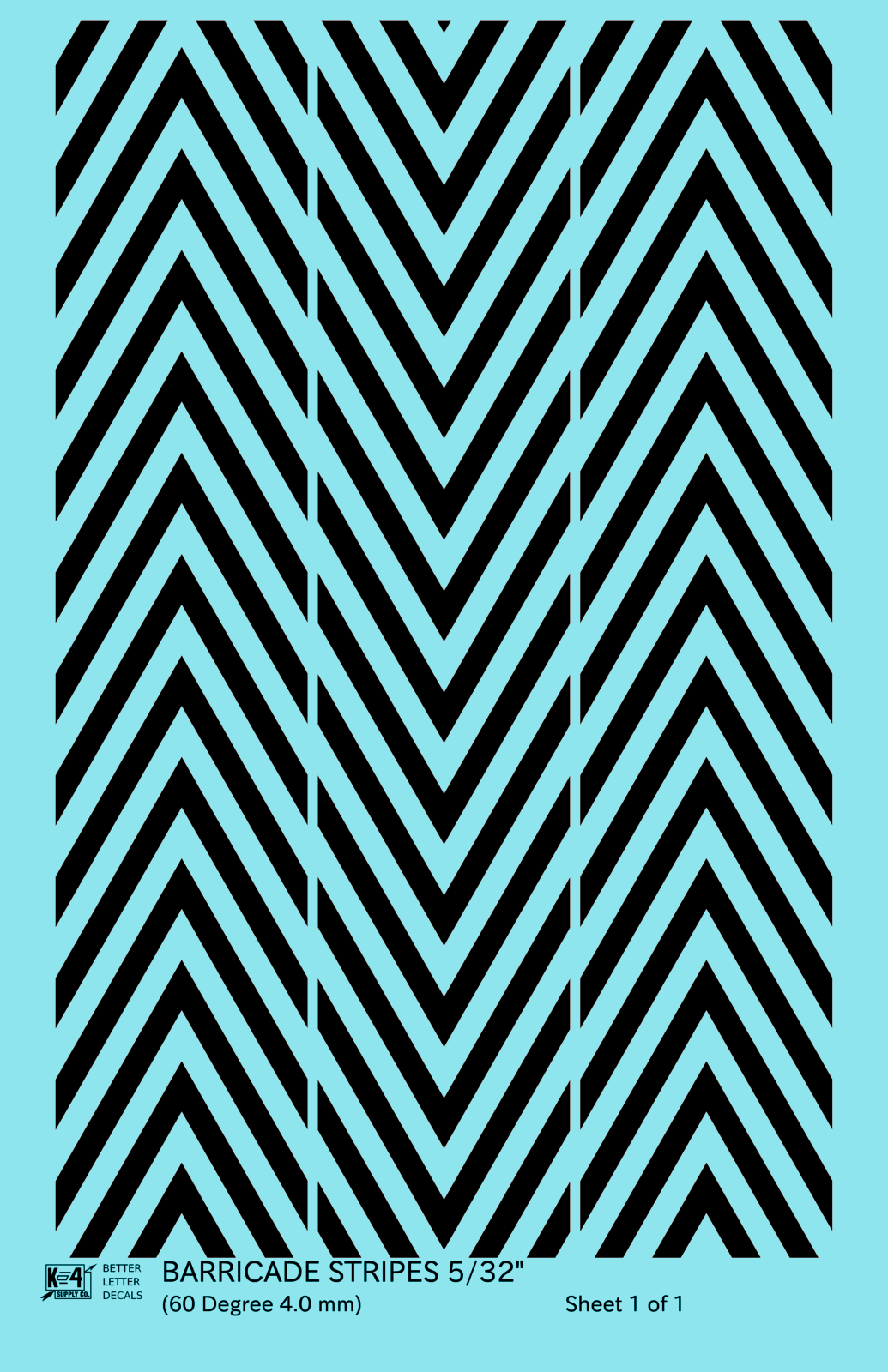 60 Degree Diagonal Barricade Stripes