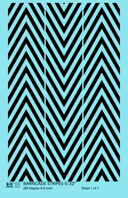 60 Degree Diagonal Barricade Stripes