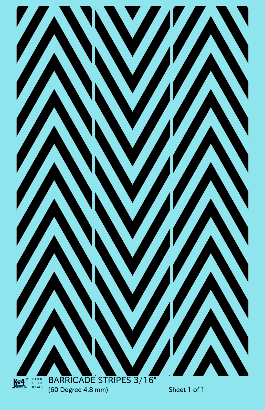 60 Degree Diagonal Barricade Stripes