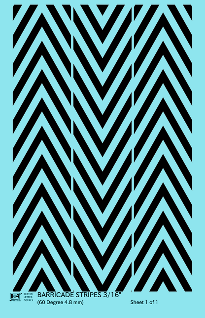 60 Degree Diagonal Barricade Stripes