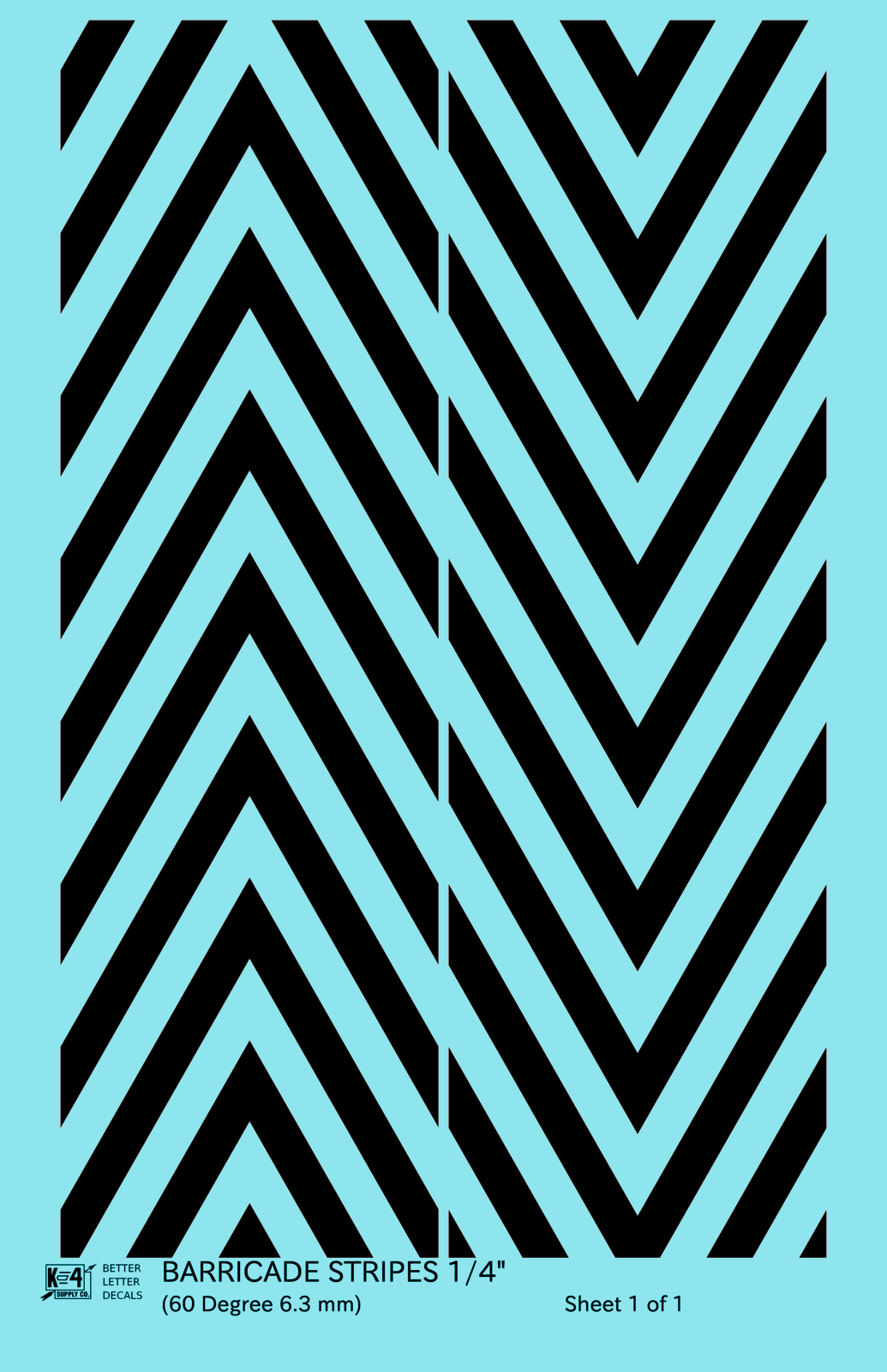 60 Degree Diagonal Barricade Stripes