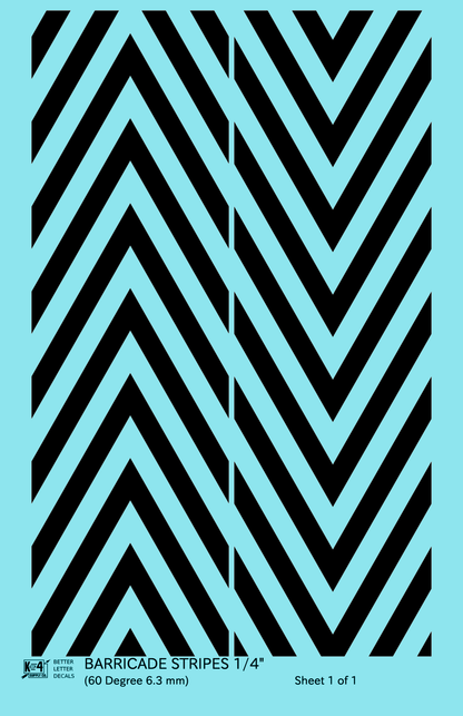 60 Degree Diagonal Barricade Stripes