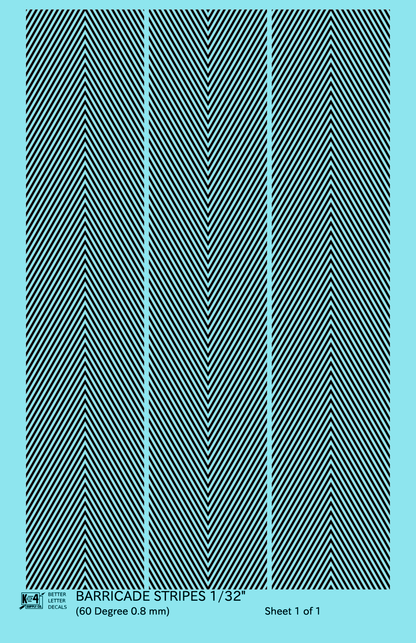 60 Degree Diagonal Barricade Stripes