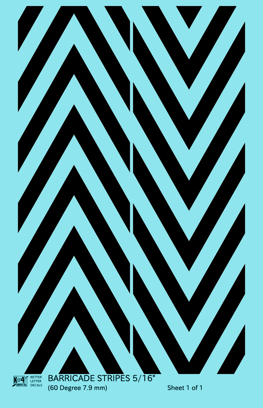 60 Degree Diagonal Barricade Stripes