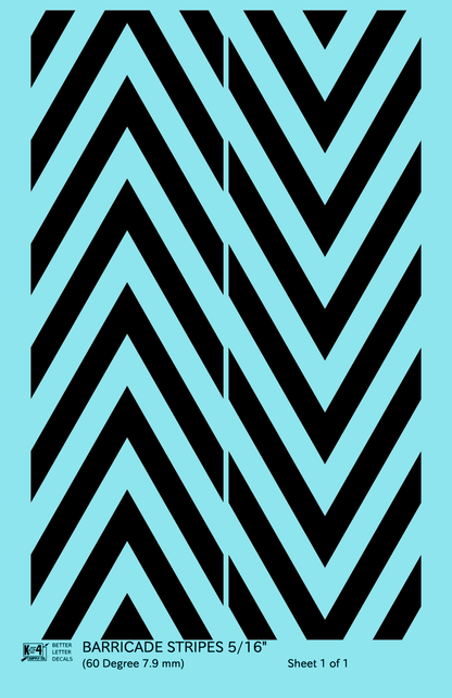 60 Degree Diagonal Barricade Stripes
