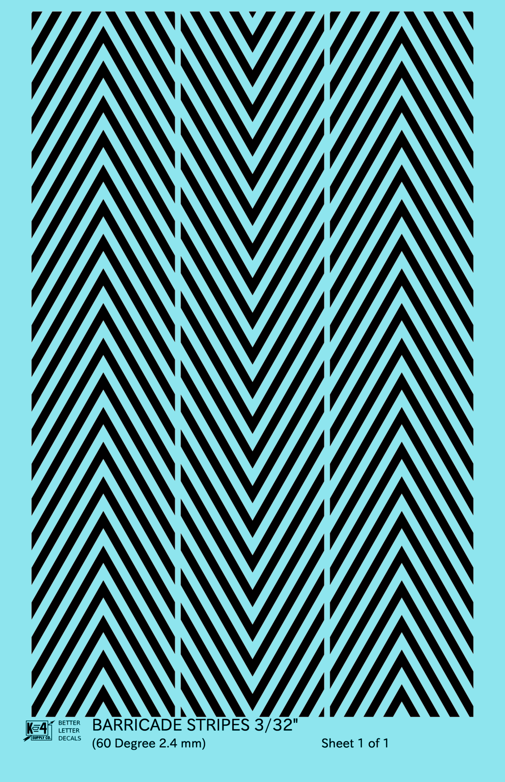 60 Degree Diagonal Barricade Stripes